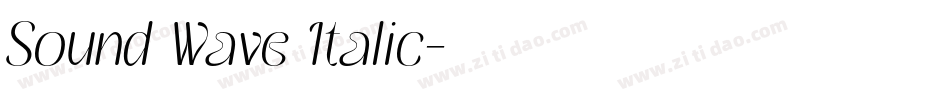 Sound Wave Italic字体转换